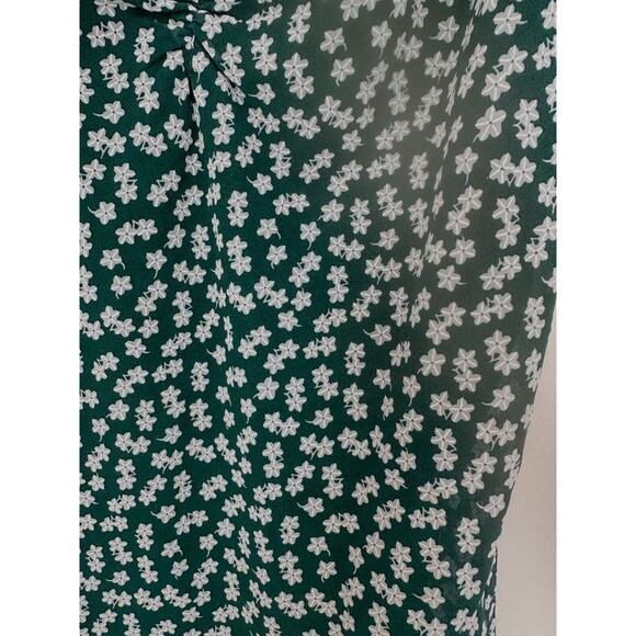 Princess Polly Green White Floral Spaghetti Strap Dress Size 2 - Picture 3 of 7